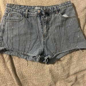 High waisted bling shorts
